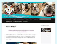 Tablet Screenshot of midatlanticbulldogrescue.com